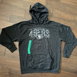 Men’s XL 49ers hooded sweatshirt in Black - New